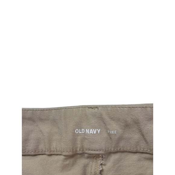 Old Navy Womens Pixie Skinny Cropped Pants Size 4 Beige - Picture 3 of 5
